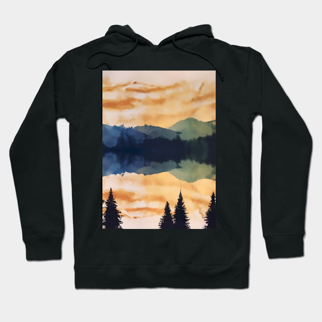 Forest Painting Hoodie by maxcode